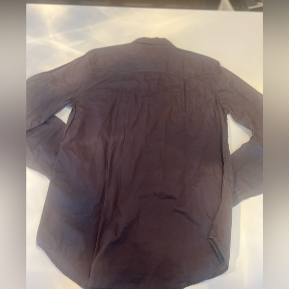 Vintage Red Brand Gray Blue Long Sleeve Pearl Snap Western Shirt Mens Medium - Picture 7 of 7